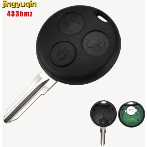 Jingyuqin Remote Car Key For Mercedes Benz Fortwo 450 Forfour Roadster Chiave 433MHz Smart Auto Key Fob Blade 3 Buttons