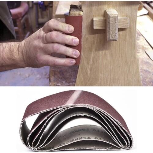 Dropshipping 5pcs Sanding Belt 457x75mm Sanding Belt Abrasive Band Sanding Belts For Belt Sander Grit 60/80/100/120/240