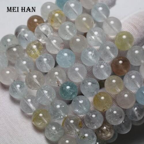 Meihan Natural rare colorful Topaz 10-10.5mm (1 bracelet) smooth round loose stone beads for jewelry making design