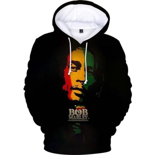 Harajuku 3D Hoodie Bob Marley Printed Mens Sweatshirt Autumn Casual Oversized Hoodie Womens Popular Long Sleeve Top 110-6XL