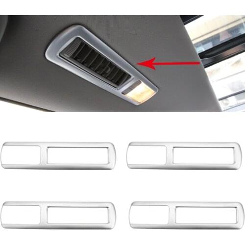 Senzeal 4pcs ABS Car Interior Rear Reading Light Cover Trim for Toyota Car Highlander 2014 2015 2016 2017 2018 2019