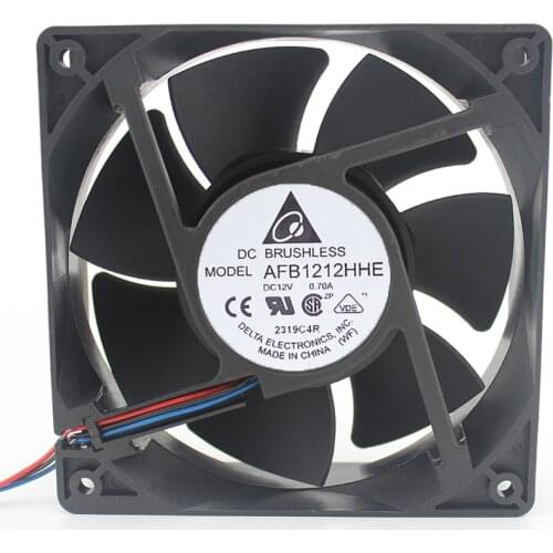 Brand new original 12038 12CM AFB1212HHE-ROO 12V 0.70A 3-wire fan