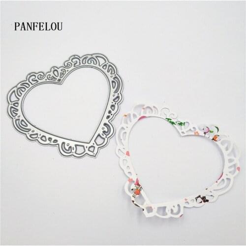 PANFELOU Heart photo frame Scrapbooking DIY Halloween Embossing mould card paper die stencils punch Metal cuts dies cutting