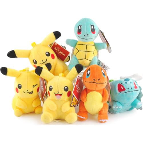 Pokemon Pikachu Plush Bag Psyduck Doll Car Keychain Pendant Girl Backpack Ornaments Anime Figurine Toys Boys Gift
