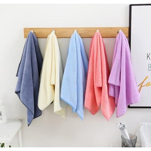 75*35cm Multicolor Towel Household Bathroom Towel Microfiber Solid Quickly Dry Hair Towel Womens Face Towel Absorbent Towel