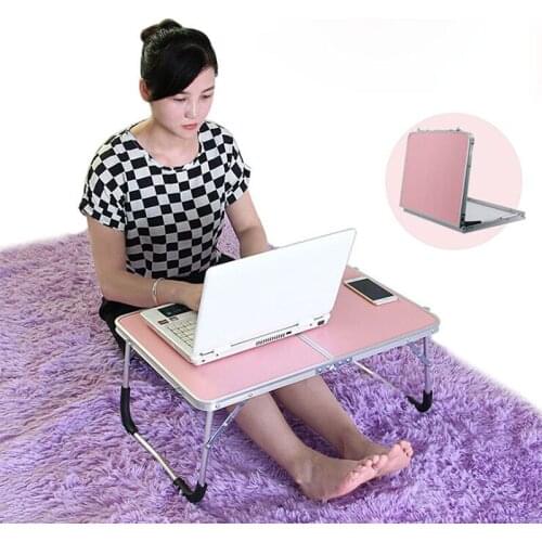 Portable Folding Alloy Laptop Table Sofa Bed Office Laptop Stand Desk Computer Notebook Student Dormitory Bedroom Table