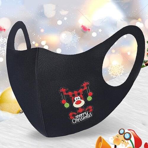 Christmas2020 decoration Dustproof Mask Reusable Colorful Fabric Fashion Washable Outdoor Breathable Face Mask 2021 Hot Sell