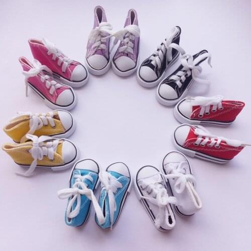 1Pair Retail BJD Doll Shoes Doll Accessories 7.5CM Canvas Shoes For BJD Doll