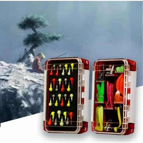 90PCS Fishing Accessories with Tackle Box Jig Hooks Lures Fishing Tool
