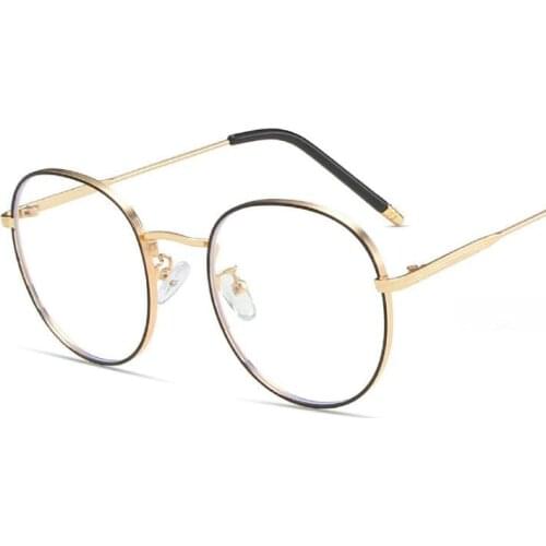 Anti-blue Light Round Glasses Women Rerto Glasses Frame Women Luxury Eyeglasses Frame For Women/Men Circle Glasses Eyewear