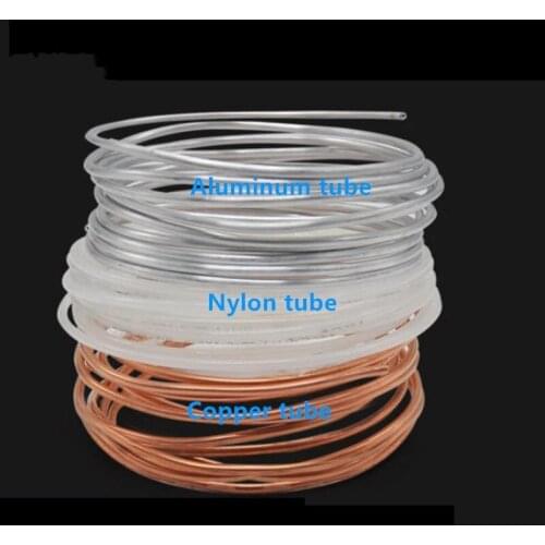 1 Meter 4/6/8mm Lubricating Oil Pipe Copper Aluminum Nylon Tube Machine Oil Tubing Lathes Lubricant Oil Delivery Pipe