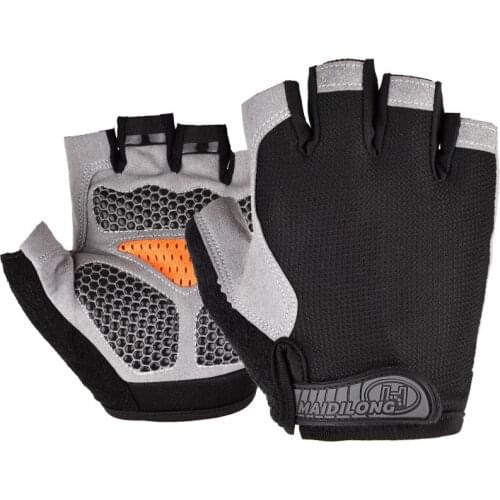 2pcs Cycling Gloves Anti-slip Anti-sweat Men Women Half Finger Gloves Breathable Anti-shock Sports Gloves MTB Bike Bicycle Glove