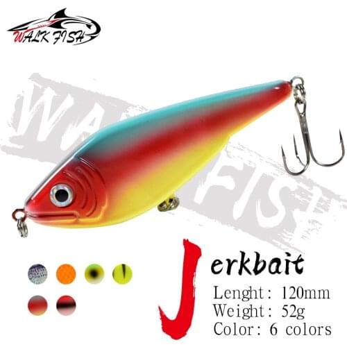 WALK FISH 120MM 52G Jerkbait Hard Baits VIB Wobbler Sinking Fishing Lure Action Hard Jerk Baits Troute Pike Fishing Tackle