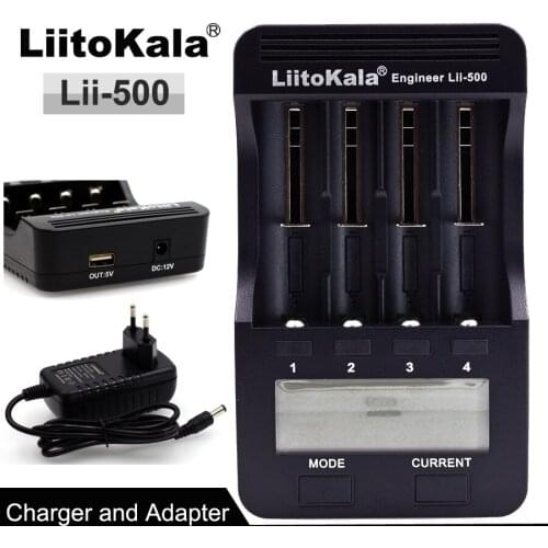 2017 liitokala Lii-500 nimh battery charger 3.7 V 3.85 V 26650 18350 16340 18650 18500 14500 AA AAA 1.2V 5V outlet Smart Battery