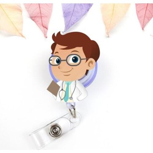 Badge Holder Reel Nurse Exhibiton ID Name Card Badge Holder Cute Clips Key Card Holder Belt Clips Badge Holder