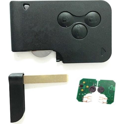 With logo car accessories 3 Button remote key 433Mhz pcf7926 pcf7947 Chip For Renault megane 2 Scenic 2 Card car key
