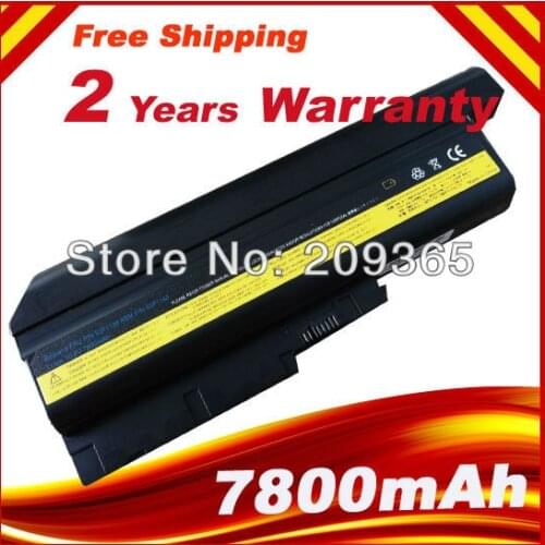 7800mAh Laptop Battery For IBM ThinkPad R60 R60e T60 T60p Z60m Z61e Z61m Z61p for Lenovo R500 T500 W500