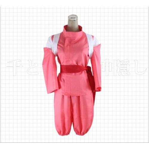Free shipping Anime Miyazaki Hayao Spirited Away Chihiro Ogino Sen Red Uniform Cosplay Party Costume Full Set halloween S-2XL