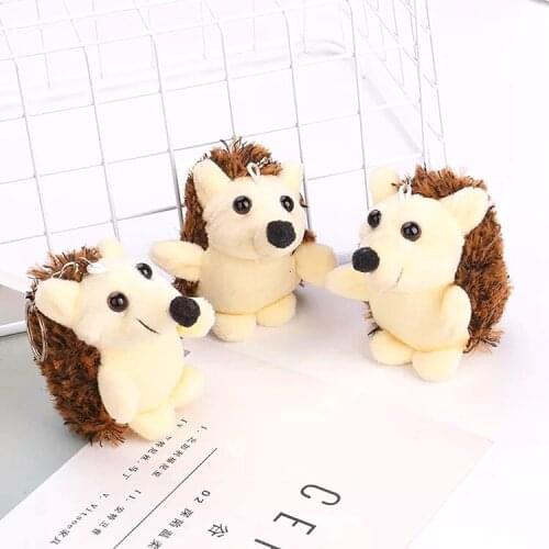 FREE SHIPPING BY DHL 100pcs/lot New Cute Plush Hedgehog Keychains Hedgehog Keyrings Gifts Keyholders