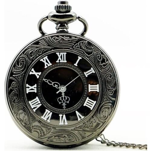 Vintage 45mm Steampunk Roman Dual Display Antique Pocket Watch Quartz Watch Gifts Relogio De Bolsos