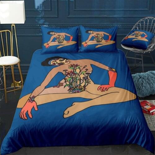 Blooming Quilt Cover Pillowcase 3Piece Comforter Bedding Set With Pillow Case Single Double Duvet Cover Home Decora