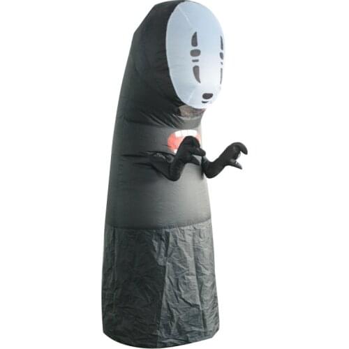 JP Anime Cartoon Black Ghost Inflatable Costume Woman Men Mascot Party Stage Doll Halloween Cosplay Costume Dress Up Clothes
