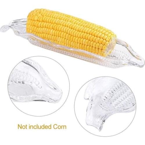Storage Container Family Corn Tray Barbecue Tool BBQ Transparent Dish Party Corn on the Cob Holders Set