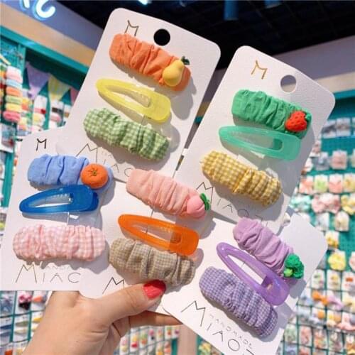 Korean Pleated Hair Pins For Girls Baby Clip Kids Hair Accessories Kids Hair Styling Tools Barrettes Bb Clip Hair Clip 2 Piece