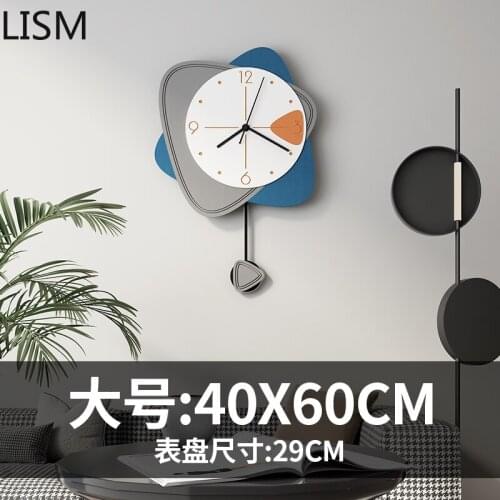 Wall Clock Mechanism with Pendulum Silent Living Room Modern Design Art Nordic Wall Clock Luxury Elegant Horloge Mural Horloge