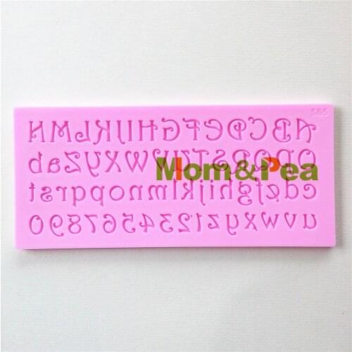 Mom&Pea 0890 Free Shipping Letter & Numbers Shaped Silicone Mold Cake Decoration Fondant Cake 3D Mold Food Grade