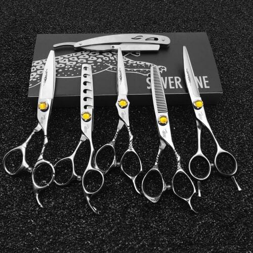 6 Professional Hair Salon Structure Scissors Set Cutting Barber Haircut Thinning Shear Scissors Hairdressing Hair Tools Scissors