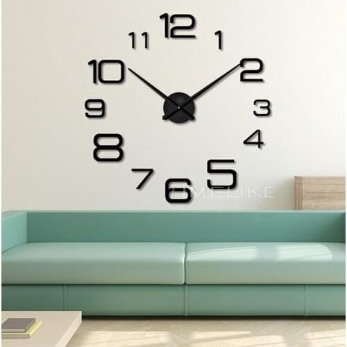 Living Room Wall Stickers 3D Large Wall Clock Mechanism kitchen decor reloj pared decorativo