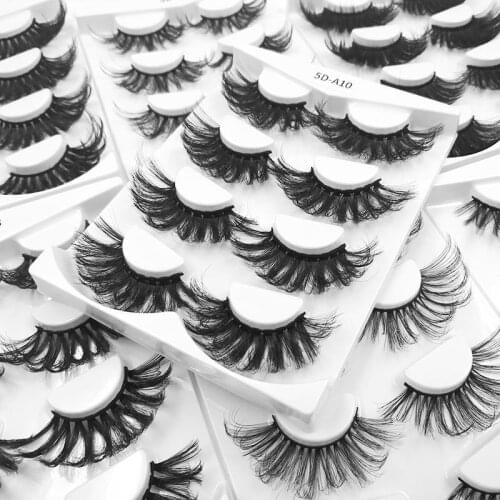 Mink Hair False Eyelashes Natural Long Wispies Lashes Handmade Cruelty-free Criss-cross Eyelashes Makeup Tools