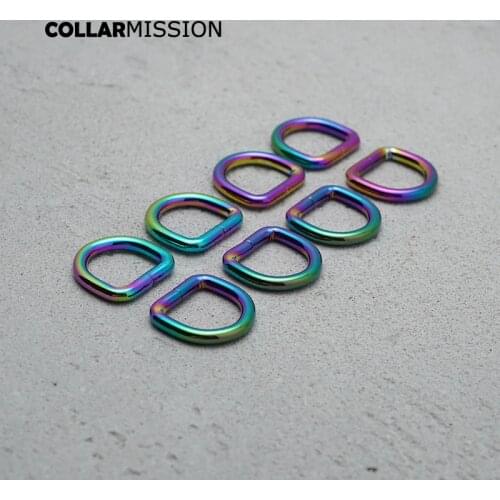 Retailing Metal Non-Welded Adjustable D Rings For Backpacks Straps shoes Bags Dog Collar Dee Buckles DIY Accessorie 15mm DK15M