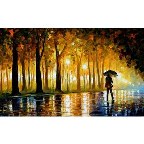 Contemporary art bewitched park hand painted knife paintings landscape oil on canvas High quality
