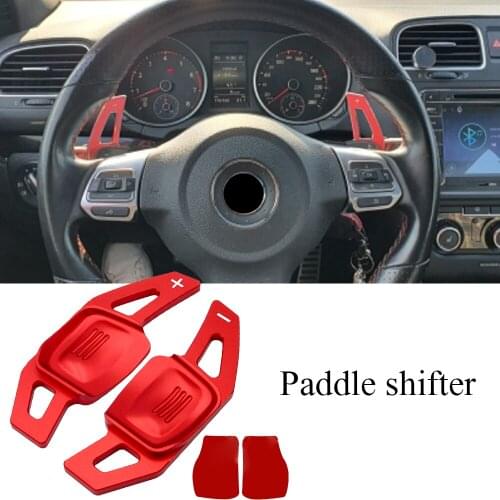 Red Aluminum Alloy Car Steering Wheel DSG Shifter Extension Shift Paddle For VW Golf 7 7.5 MK7 Accessories 2015-2019