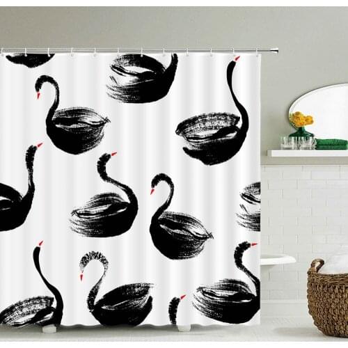 Bathroom Birds Shower Curtain Plants Butterfly Pattern Shower Curtains Waterproof Shower Curtain With 12 Hooks Home Decorations