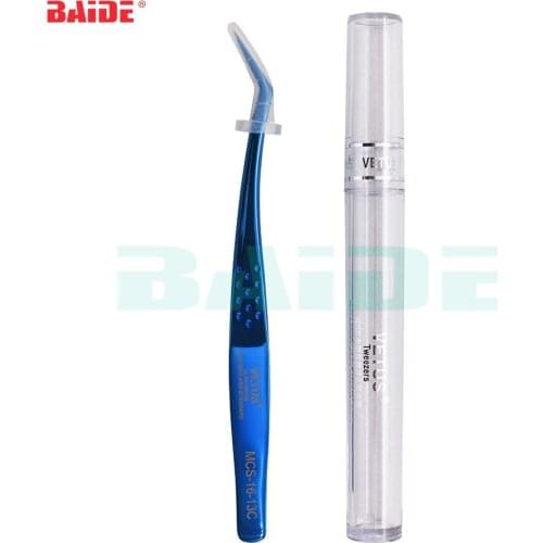 100% Original Vetus Pinzas Best Quality Precision Blue Gold Colorful MCS Overlord Tweezers for Eyelash Grafting Beauty Make-up