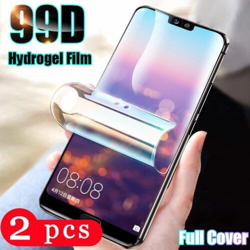 2Pcs 99D soft full cover protective film for huawei mate 30 20 pro 20x 10 lite hydrogel film phone screen protector Not Glass