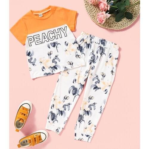 2021 New Style Boys Girls Clothes Set T-Shirts+Pants 2 PCS Summer Suits Casual Clothes For 1-6 Years Infant Children Clothing