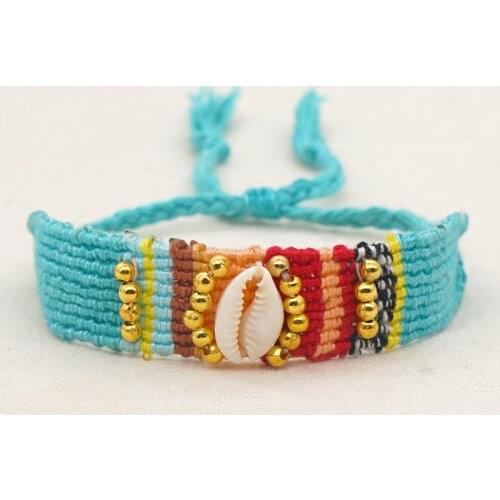 Go2Boho 2021 Fabric Cloth Bracelets Boho Beach Shell Tassel Pulseras Handmade Braided Bracelet & Bangle For Women Gift Jewelry