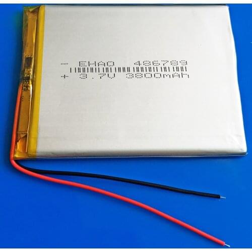 3.7V 3800mAh Lithium Polymer Rechargeable battery li-po 486789 for GPS DVD PDA PAD power bank e-book camera tablet PC laptop