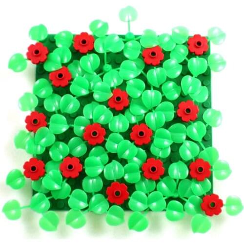 ZXZ Leaves Bush Tree Flowers Plants DIY Block Brick MOC Building Blocks Part Compatible With Legoed Plants Kid Toys Gift 70Pcs