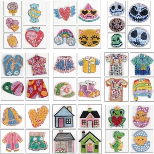 New DIY Craft Diamond Painting Keychain Full Drill Bag Hanging Ornaments Special Shape Diamond Painting Embroidery KeyChain