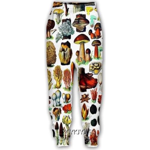 New Unisex Mushroom Art 3D Print Causal Clothing Fashion Men Women Hip Hop Pants Plus Size S-7XL Trouser Jogger Men