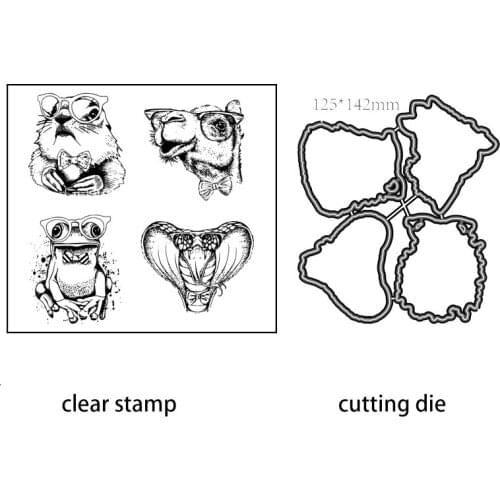 DABOXIBO Animals Cats And Dogs Metal Cutting Dies Clear Stamps Mold For DIY Scrapbooking Cards Making Decorate Crafts 2020 NEW