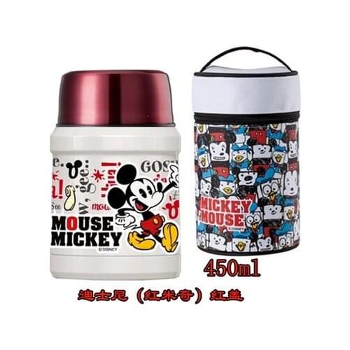 Disney Stainless Steel Cup Student Childrens Insulation Box 450ml With Spoon School Water Bottles For Kids 2021
