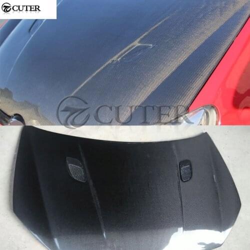 For Volkswagen Golf 6 Carbon fiber engine hood cover vents with two small holes Car body kit 10-12