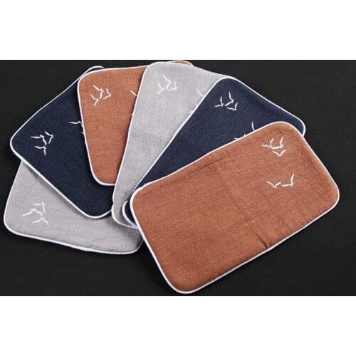 Japanese-Style Cotton Linen Water Absorbent Double-Sided Tea Towel Retro Fabric Dry Pour Pot Tray Pot Mat Heat Insulation Pad