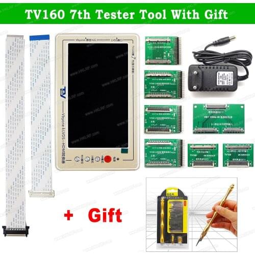 TV160 6th 7th Generation LVDS Turn VGA Converter With Display LCD/LED TV Motherboard Tester Mainboard Tool + Multimeter/Scraper